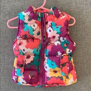 Colorful 12M girls puffer vest